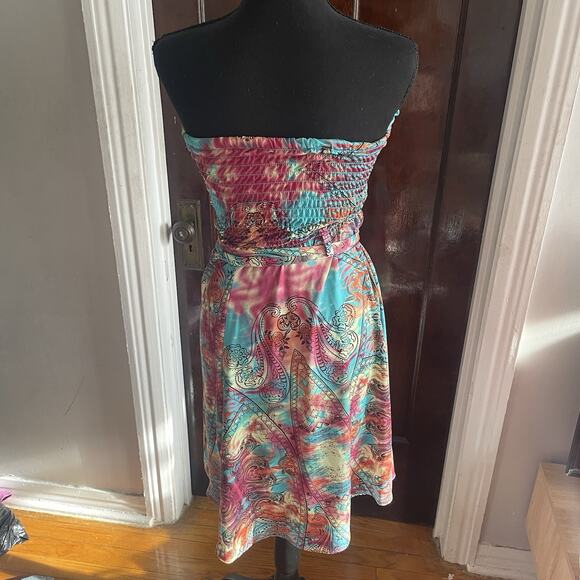 Apple Bottoms Sleeveless Tube Fit N Flare Dress Y2K MEDIUM Flaws - Picture 5 of 11